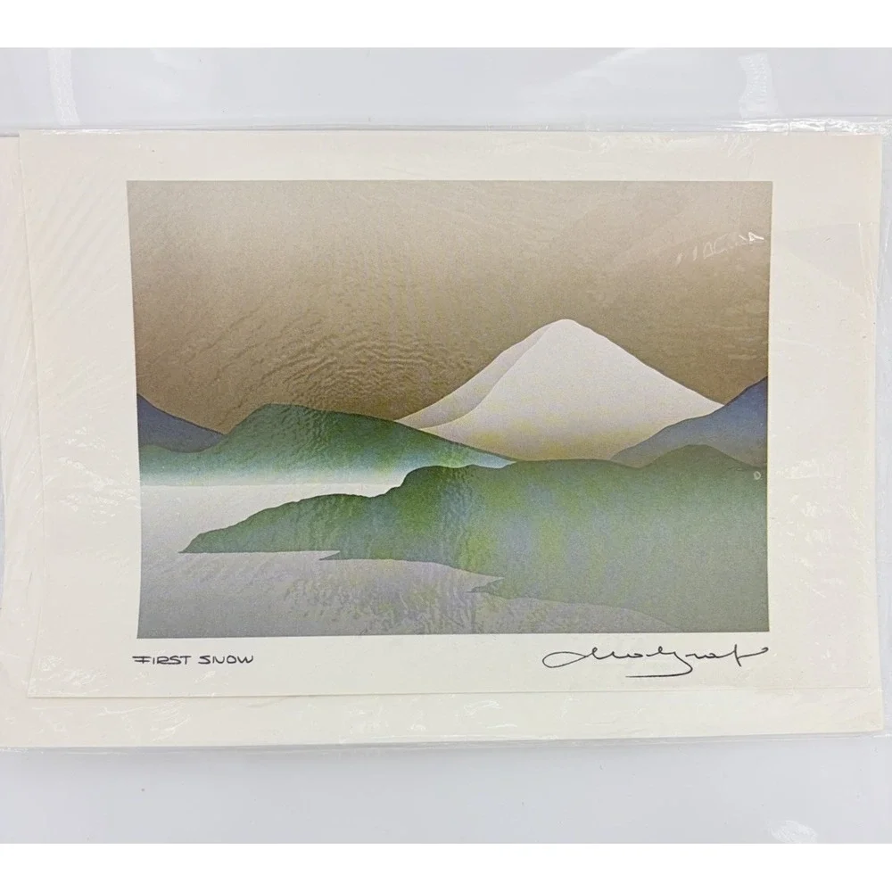 Peter And Traudl Markgraf Blank Greeting Cards First Snow and Mount Robson